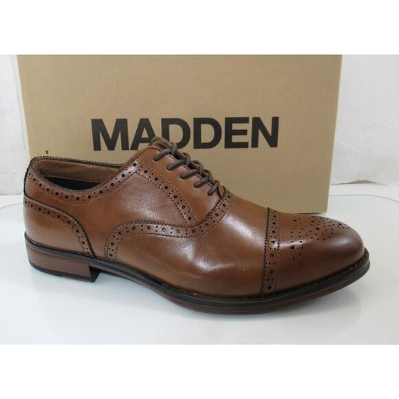 Men\'s Madden By Steve Madden Japlin Cap Toe Oxford Lace Up Shoes Cognac Size 11 main image 6
